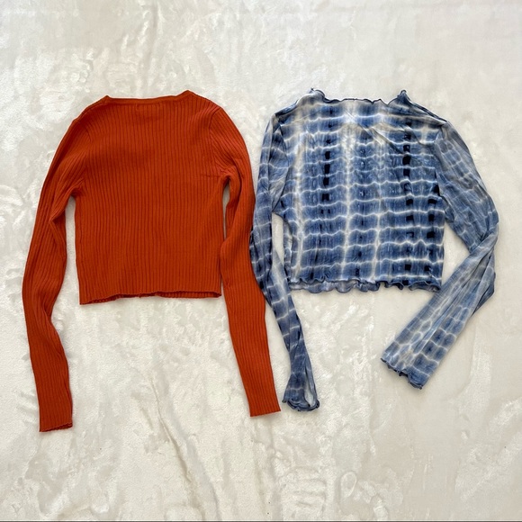 SHEIN Bundle | 2 Long Sleeve Crop Tops - Picture 2 of 8